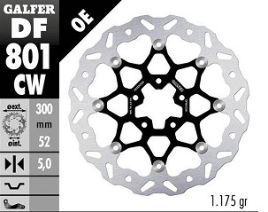 GALFER DISK KOČIONI PREDNJI KTM 790 DUKE '18-'23; 890 DUKE '21-'22 (WAVE FLOATING) (300X52X5MM)