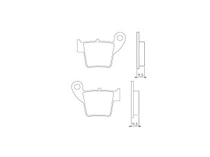 BRENTA PLOČICE KOČIONE KH346 SINTER METAL (ZLATNE) (FT 4046)