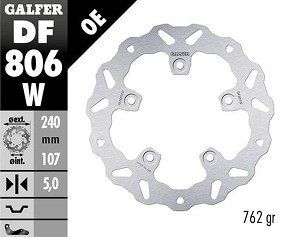 GALFER DISK KOČIONI ZADNJI KTM 790 DUKE '18-'23; 890 DUKE '21-'23 (WAVE FIXED) (240X107X5MM)