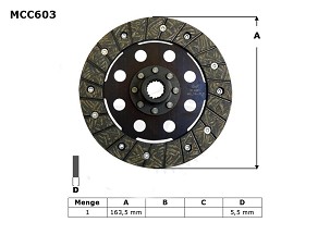 TRW ZF DISK KVAČILA BMW K 75 C / RT / S 85-96, (EBS6604)