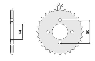 CHT RASPRODAJA LANČANIK ZADNJA 834 37 (834-37) YAMAHA TT-R 110 , DT-R 50 '96-'99