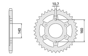 CHT RASPRODAJA LANČANIK ZADNJA 502 48 KAWASAKI ZR 1100 ZEPHYR (502-48) (JTR502.48)