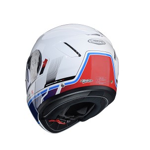 CABERG KACIGA PAŠNI FLIP-UP MODEL LEVO X ELITE BOJA BELA/PLAVA/SVETLOPLAVA SJAJ VELIČINA XXL (PINLOCK U SETU)