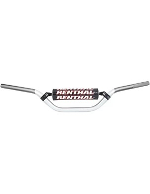 RENTHAL VOLAN 7/8 CALA (22MM) MX MINI HANDLEBAR SILVER/GREY KAWASAKI KX 65 02-16 PADDED BOJA SREBRNA/SIVA SA SUNĐER