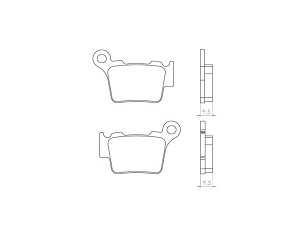 BRENTA PLOČICE KOČIONE KH368 SINTER METAL (ZLATNE) (FT 4056)