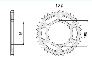 CHT RASPRODAJA LANČANIK ZADNJA ČELIČNA 816 48 SUZUKI GSXR1100, GSXR750 (92-95) (JTR816.48)* (LANAC 530) - ZAMENA ZA 825 48 (816-48)