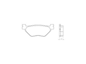 BRENTA PLOČICE KOČIONE KH319 SINTER METAL (ZLATNE) (FT 4058)