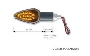 FAR KOMPLET MIGAVACA LED- DUGE (2KOM.-CARBON) (30+53MM)