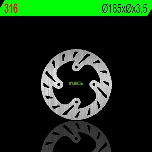 NG DISK KOČIONI PREDNJI BETA REV REV3 125/200/250 99-02 (185X3,5MM) (4X10,5MM)