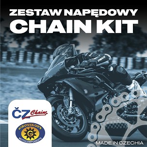 CZ KOMPLET POGONA KTM '90-'26, HUSQVARNA '14-'26, GAS GAS '21-'26, HUSABERG '11-'14 (PAŽNJA! LANAC MOŽE ZAHTEVATI SKRAĆIVANJE) (12/50/520RDO-118) (LANČANICI GROSSKOPF ČELIČNI, LANAC CZ RDO, SPOJNICA)