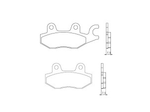 BRENTA PLOČICE KOČIONE KH165 / KH215 SINTER METAL (ZLATNE) (FT 4064)