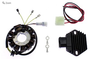 ELECTREX NAMOTAJ ALTERNATORA (STATOR) + REGULATOR NAPONA HIGH POWER (250W, 3 FAZY) KTM EXC400/450/520/525/530, SX400/450/520
