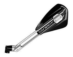 FAR RETROVIZOR DESNO VIPER PODESIVE ALUMINIJUMSKE BOJA CRNA RAME SREBRNE