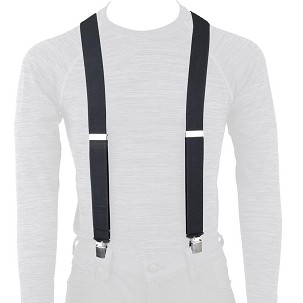 OXFORD SZELKI PRZYPINANE ZA PANTALONE SLIM (USKE - 35MM) BOJA CRNA