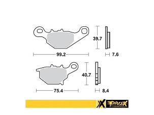 PROX PLOČICE KOČIONE KH401 SUZUKI RM 85 '05-22 ZADNJI