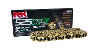 RK LANAC POGONSKI GB525XRE-124 (XW-RING) ZAKIVAK (CLF) U SETU BOJA ZLATNA (ZAPREMINA: ZA 1000 CCM) (42 KN)