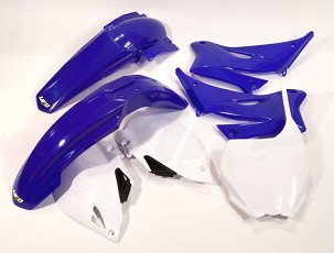 UFO KOMPLET PLASTIKE YAMAHA YZF 250 '06-'09, YZF 450 '06-'09 BOJA OEM (BELA/PLAVA) (YA305E999)