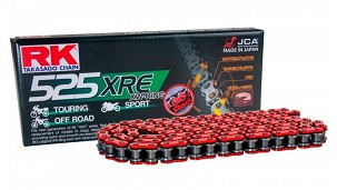 RK LANAC POGONSKI BB525XRE-124 (XW-RING) ZAKIVAK (CLF) U SETU BOJA CRVENA (ZAPREMINA: ZA 1000 CCM) (42 KN)