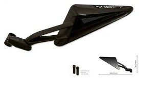 FAR RETROVIZOR LEVO VIPER TROUGAONE, BOJA CRNA M 10-X1,25 (NAVOJ LEVI+DESNI)