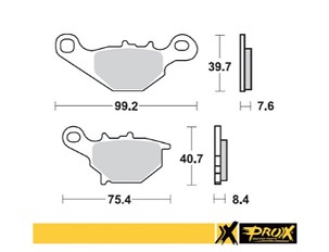 PROX PLOČICE KOČIONE KH230 SINTER KAWASAKI KMX 125 '99-'03, SUZUKI RM 80/85 '96-'04 PREDNJI