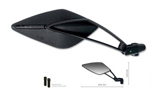 FAR RETROVIZOR LEVO VIPER NR 8 BOJA CRNA (M10X1,25 LEVI+DESNI)