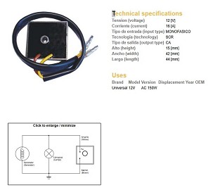 DZE REGULATOR NAPONA UNIVERZALNI JEDNOFAZNI (12V,16A) (ESR012)