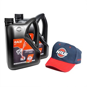 NILS PROMOCIJA MOTORNO ULJE 4T RACE SAE 10W40 100% SINTETIKA 2 X4 L + KAČKET CRVENO-PLAVI (AKC)