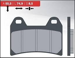 BRENTA PLOČICE KOČIONE KH244 SINTER METAL (ZLATNE) (FT 4093)