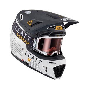LEATT KACIGA MOTO 8.5 V23 (+ NAOČARE VELOCITY 5.5 GRATIS) HELMET KIT METALLIC BOJA GRAFITNA/BELA VELIČINA S (55-56 cm)