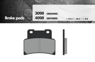 BRENTA PLOČICE KOČIONE KH432 SINTER METAL (ZLATNE) (FT 4098)