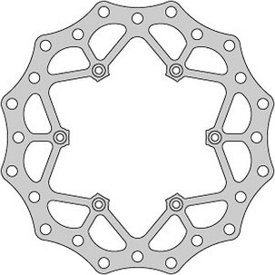 DELTA BRAKING DISK KOČIONI PREDNJI KTM 2T/4T '91-'25, HUSABERG, HUSQVARNA, GAS-GAS '21, WAVE ULTRA LIGHT (260X126,5X3MM) (6X6,5MM) (NG140)
