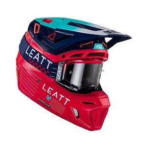 LEATT KACIGA MOTO 8.5 V23 (+ NAOČARE VELOCITY 5.5 GRATIS) HELMET KIT RED BOJA CRVENA/TAMNOPLAVA/PLAVA VELIČINA XS (53-54 cm)