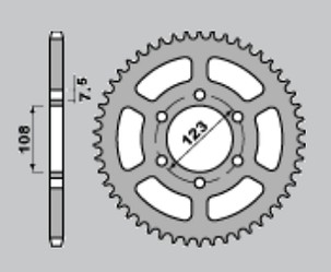 CHT RASPRODAJA LANČANIK ZADNJA 707 50 CAGIVA 50 U4 (A4140696500)
