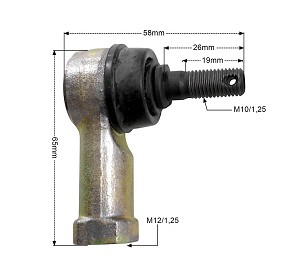 PROMX KRAJ (KUGLA) SPONE UPRAVLJAČA LEVA HONDA TRX 450R '04-'09, 400ER '06-'14, kawasaki KVF750 Brute Force 05-21, KVF750 Brute Force EPS 12-24