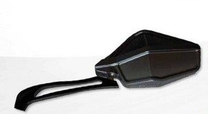 FAR RETROVIZOR UNIVERZALNE ALUMINIJUMSKE ANODIRANE LEVO, BOJA CRNA