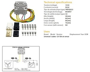 DZE REGULATOR NAPONA UNIVERZALNI MOSFET (50A) 5 KABLI (3X ŽUTE; 1X CRVENA; 1X ZELENA)
