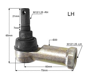 PROMX KRAJ SPONE UPRAVLJAČA LEVA HONDA TRX 250/300/400/420/450, TRX 680 Rincon '06-'23 , TRX 700 Rubicon 24