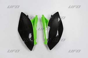 UFO ZADNJE BOČNE PLASTIKE KAWASAKI KXF 250 '09-'12, KXF 450 '09-'11, BOJA OEM (CRNA/ZELENA)