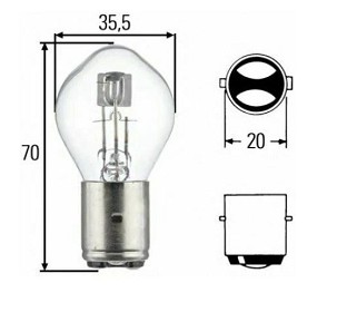 HELLA SIJALICA S2 45/40W 12V BA20D (BULBA)