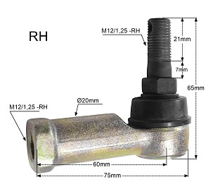 PROMX KRAJ SPONE UPRAVLJAČA DESNA HONDA TRX 250/300/400/420/450, TRX 680 Rincon '06-'23, TRX 700 Rubicon 24