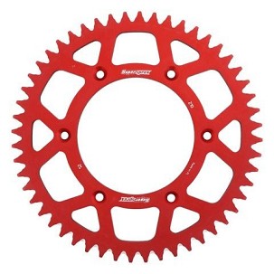 SUPERSPROX LANČANIK ZADNJA ALUMINIJUMSKA 7075-T6 (ERGAL) 289 52 HONDA CR/CRF '83-'16 (JTR210.52) BOJA CRVENA
