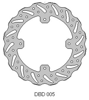 DELTA BRAKING DISK KOČIONI ZADNJI HONDA CR 125 '02-07, CRF 250 '04-'21' -CRF 250 X 04-'21' CRF 450 WAVE (240X121X4MM) (4X6,5MM) (NG654X)