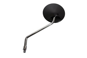 BIKETEC PARTS RETROVIZOR LEVO UNIVERZALNE SA HOMOLOGACIJOM (M10/1,25) NAVOJ DESNI, BOJA CRNA/SREBRNA (TIP HONDA)