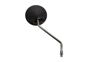 BIKETEC PARTS RETROVIZOR DESNO UNIVERZALNE SA HOMOLOGACIJOM (M10/1,25) NAVOJ DESNI, BOJA CRNA/SREBRNA (TIP HONDA)