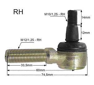 PROMX KRAJ SPONE UPRAVLJAČA DESNA SUZUKI LTR 450 '06-'11, LTZ 400 '09-'13, YAMAHA YFM 700R RAPTOR '06-'24, YFZ450R/X '09-'24