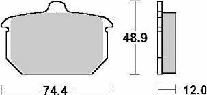 SBS RASPRODAJA PLOČICE KOČIONE KH78 STREET STANDART CERAMIC BOJA CRNA