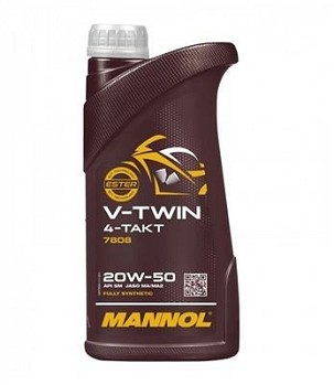 MANNOL ULJE MOTORNO 4T V-TWIN 20U50 1 L MA2 FULLSYNTETYK (JASO MA/MA2, API SL) (20)