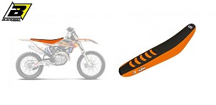 BLACKBIRD NAVLAKA / PRESVLAKA NA SEDIŠTE KTM SX/SXF '19-'22, EXC '20-'23 DOUBLE GRIP 3 BOJA NARANDŽASTA CRNA