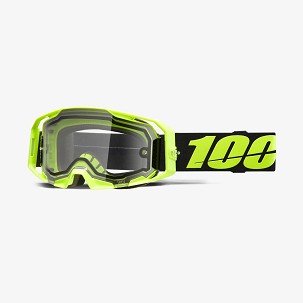 100 PERCENT NAOČARE ARMATIC ENDURO MOTO DUAL PANE NEON YELLOW - CLEAR LENS - BOJA ŽUTA FLUO - VIZIR PROVIDNA