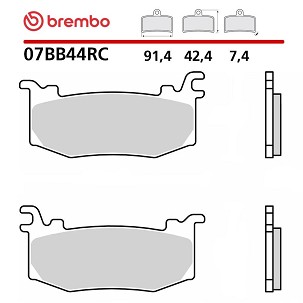 BREMBO 2026/06 KOČIONE PLOČICE RACING CARBON CERAMIC RC (POLUMETALNE) APRILIA RSV4 / FACTORY '25, DUCATI PANIGALE V4 / STREETFIGHTER V4 '25-'26, KTM RC 990 R '26, MV AGUSTA BRUTALE 931 '26, NORTON MANX 1200 '26,